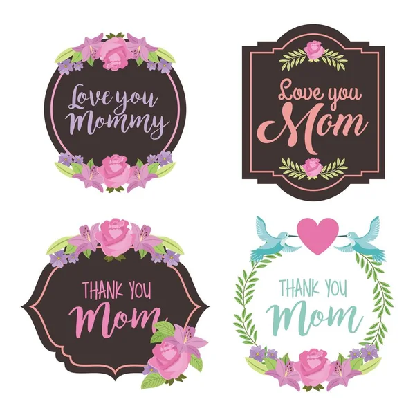 Happy mothers day card — Stock Vector