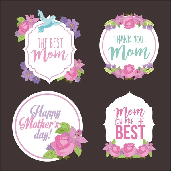 Carte Happy Mothers Day — Image vectorielle