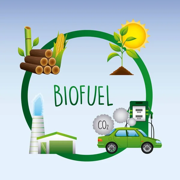 Alternativa de ecología de biocombustibles — Archivo Imágenes Vectoriales