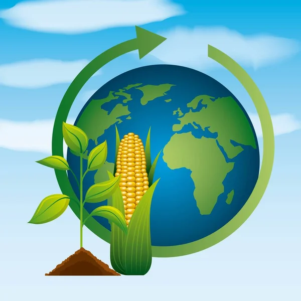 Biocarburanti ecologia alternativa — Vettoriale Stock