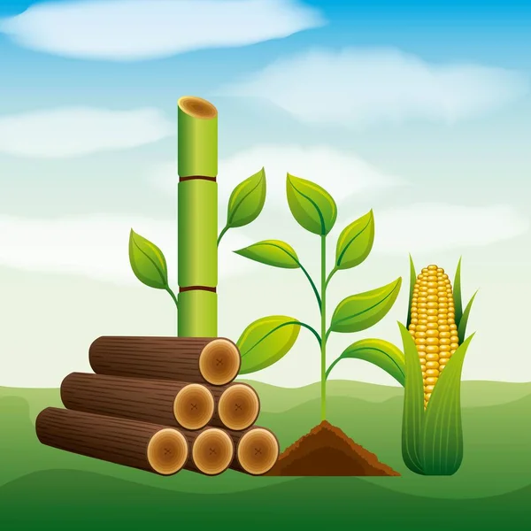 Biopaliwa ekologia alternatywa — Wektor stockowy