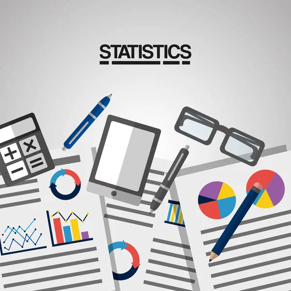 Dados estatísticos imagem empresarial — Vetor de Stock