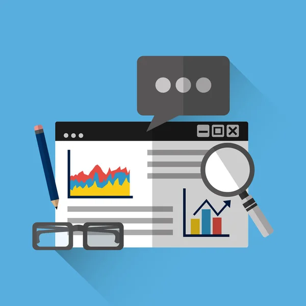 Istatistik veri işletme resmi — Stok Vektör