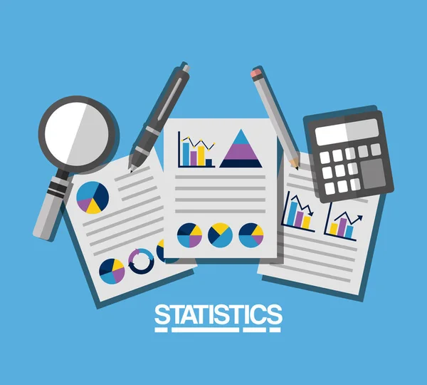 Statistics data business image — Stock Vector