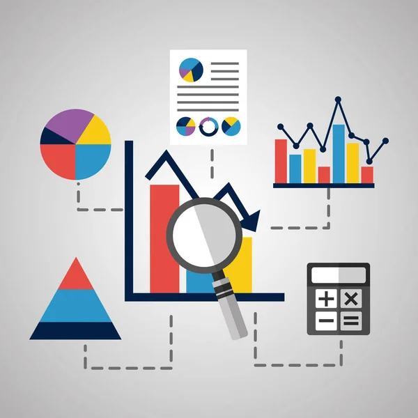 Statistiche dati immagine aziendale — Vettoriale Stock