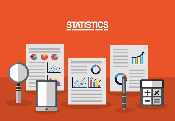 Statistiques données image d'entreprise — Image vectorielle