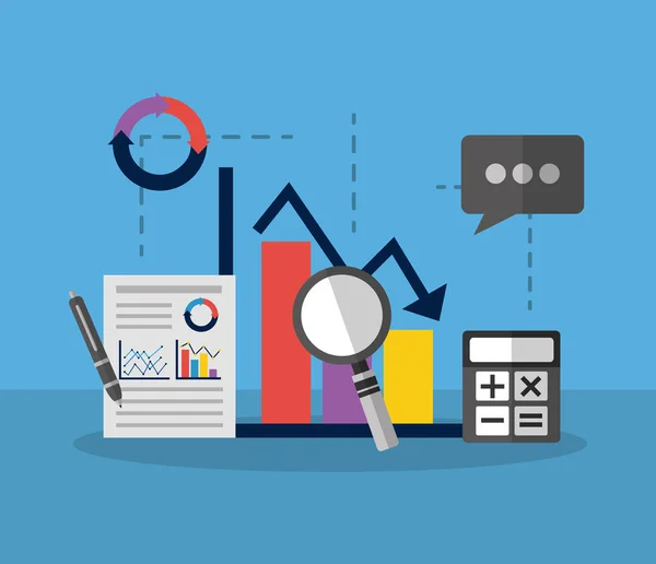 Istatistik veri işletme resmi — Stok Vektör