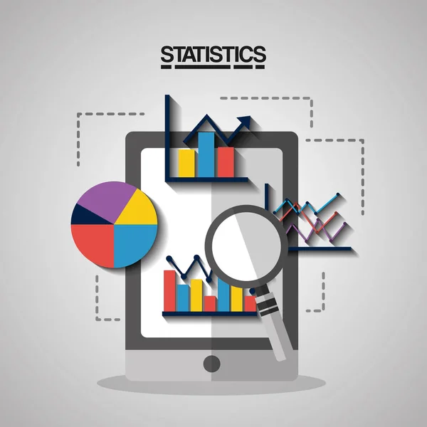 Dados estatísticos imagem empresarial — Vetor de Stock