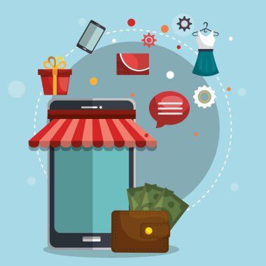 elektronik ticaret Icons set