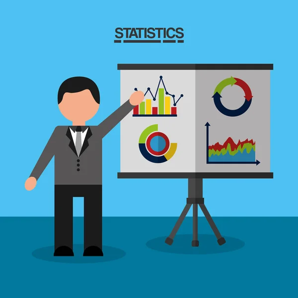 Statistika dat obchodní zpráva — Stockový vektor