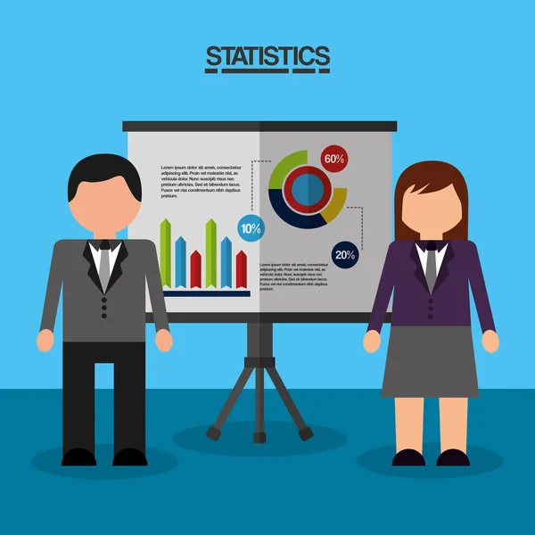 Datos estadísticos informe empresarial — Archivo Imágenes Vectoriales