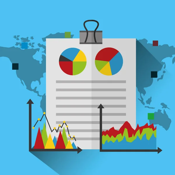 Estatísticas de dados business report —  Vetores de Stock