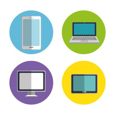 elektronik aygıtları Icons set