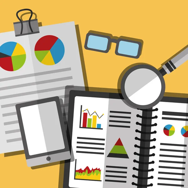 Datos estadísticos informe empresarial — Vector de stock