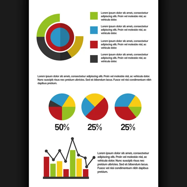Statisztikai adatok üzleti jelentés — Stock Vector