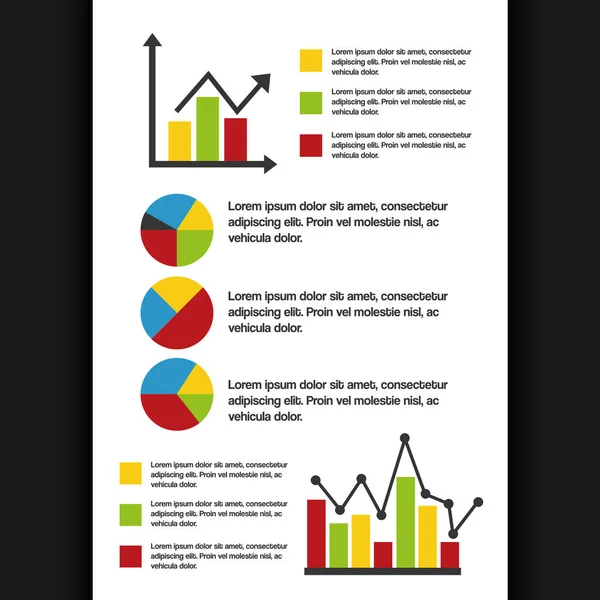 Datos estadísticos informe empresarial — Vector de stock