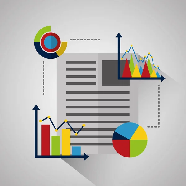 Statistics data analysis business — Stock Vector