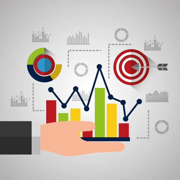 Statistik data analys företag — Stock vektor