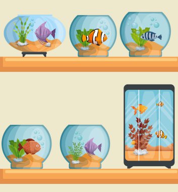 güzel akvaryum Icons set