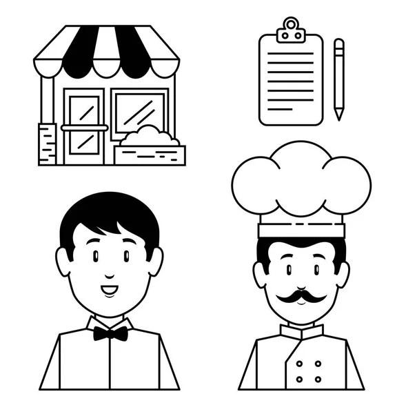 Set of restaurant icon — Stock Vector
