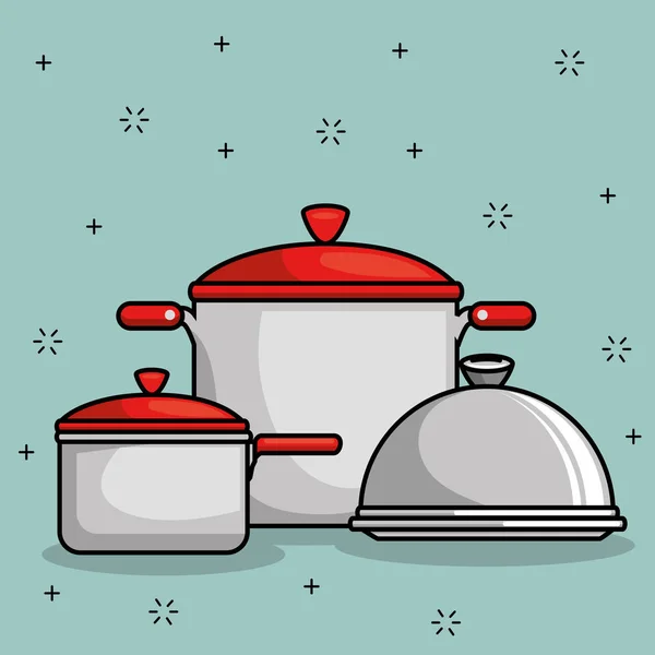 Icono de olla restaurante — Vector de stock