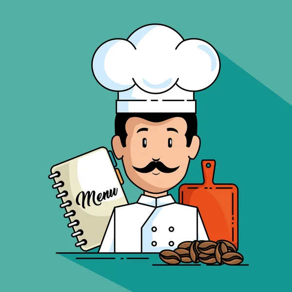 Desenho animado chef profissional —  Vetores de Stock
