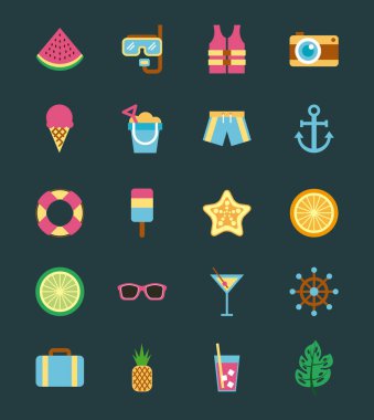 arka plan Merhaba yaz Icon set