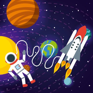 astronot güneş sistemi düz