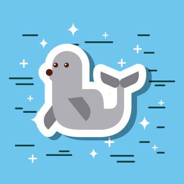 deniz yaşamını düz çizmek