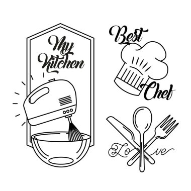 Dersler yemek ayarla simgeler