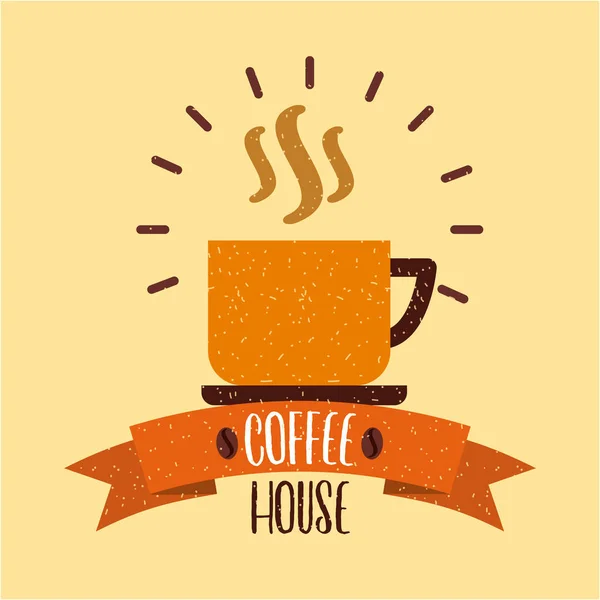 Caffè delizioso illustrazione piatta — Vettoriale Stock