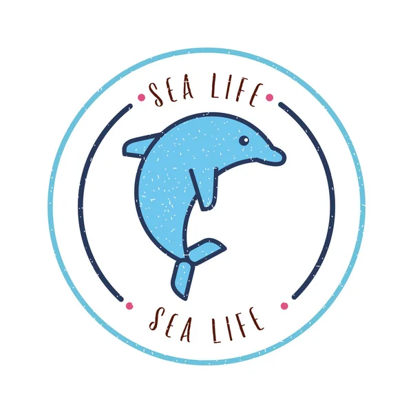 Sea life platt Rita — Stock vektor
