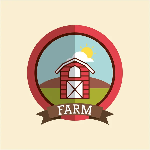 Farm koło tło płaskie — Wektor stockowy