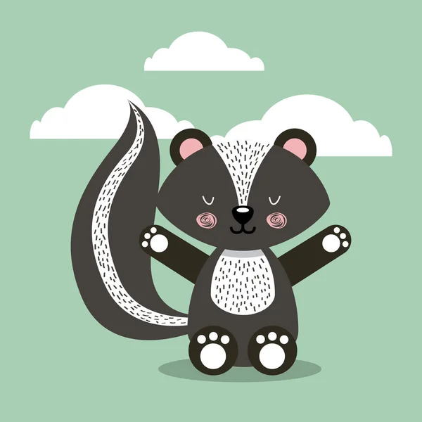 可爱的动物插画 — 图库矢量图片