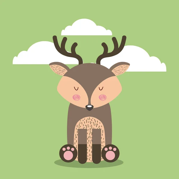 Cute animal illustration — Stock Vector