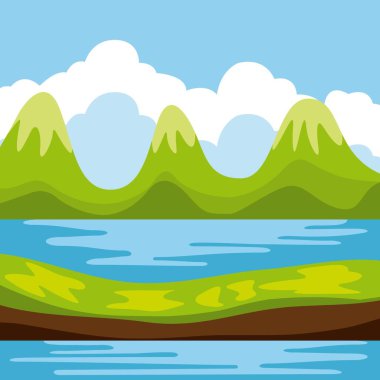 Serin rahatlatıcı manzara