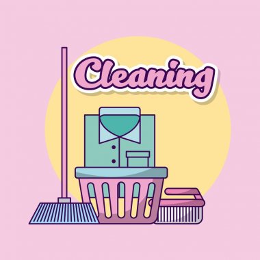 Laundry cleaning clothes clipart