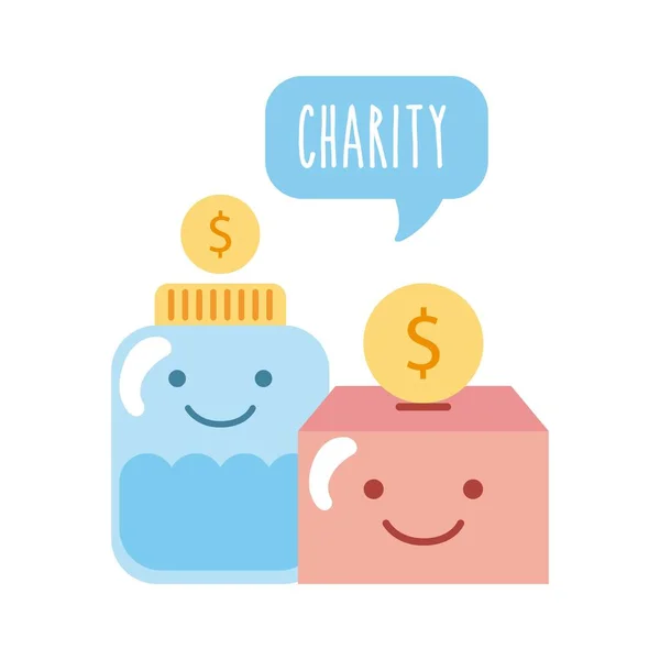 Charity donate children — Stock Vector