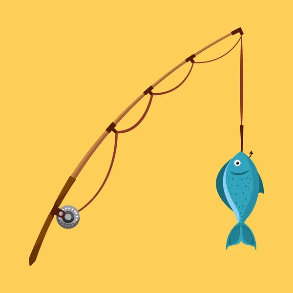 Pesca disfrutar de ella — Vector de stock