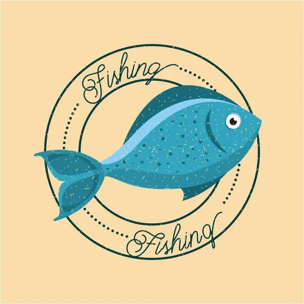 Halászati élvezni — Stock Vector