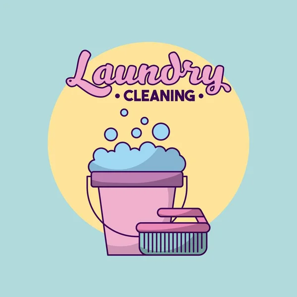 Hassas temizlik Çamaşırhane — Stok Vektör