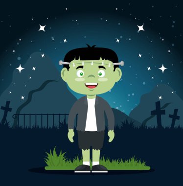 Cadılar Bayramı custome giyen çocuk 