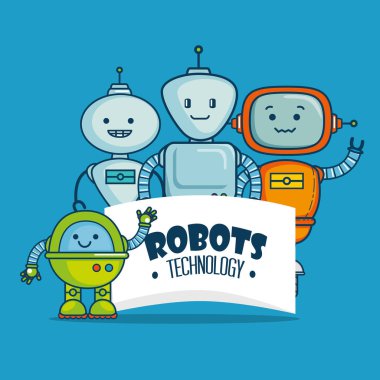 sevimli çizgi robot teknolojisi