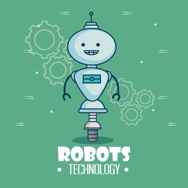 sevimli çizgi robot teknolojisi