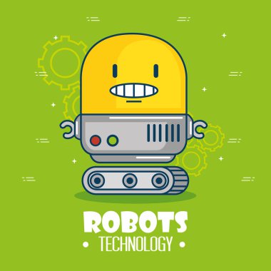 sevimli çizgi robot teknolojisi