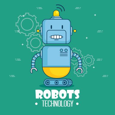 sevimli çizgi robot teknolojisi