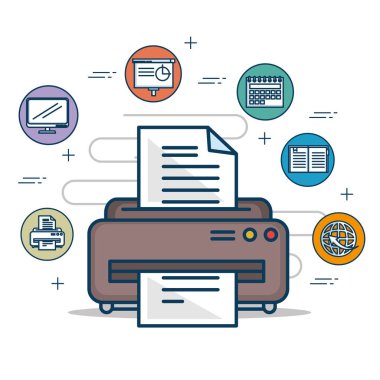 ofis ve iş öğeleri kavramı 