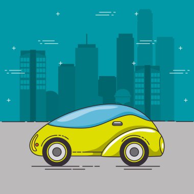 Araba fütüristik ve modern tasarım