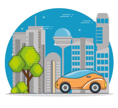 Araba fütüristik ve modern tasarım