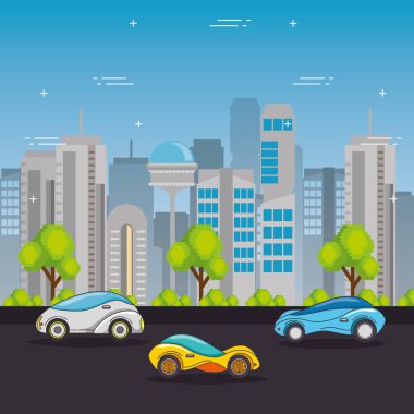 Araba fütüristik ve modern tasarım